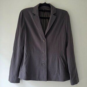 EILEEN FISHER Gray Blazer | Small | Single Breast Notch Collar Pockets